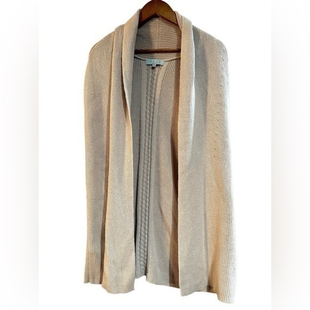 VASS Joan Vass Sleeveless Oversized Sweater Cardigan - size small